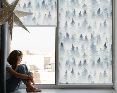 Store fenêtre intérieur dans la forêt brumeuse