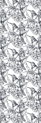 Store occultant fenetre avec motif fleurs dessinées