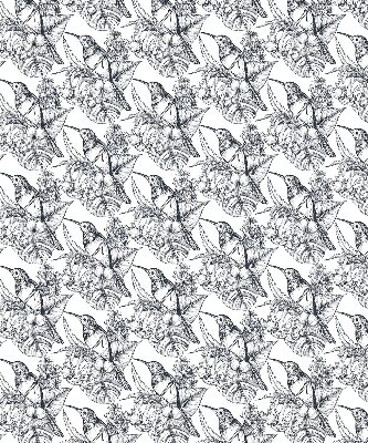 Store occultant fenetre avec motif fleurs dessinées