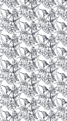 Store occultant fenetre avec motif fleurs dessinées