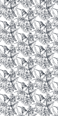 Store occultant fenetre avec motif fleurs dessinées