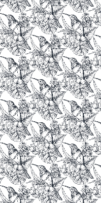 Store occultant fenetre avec motif fleurs dessinées