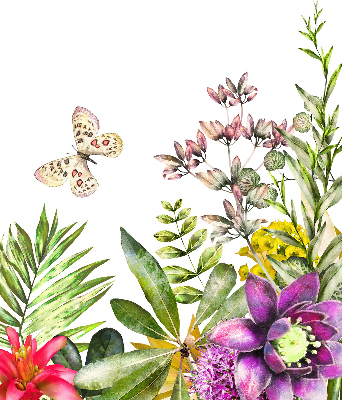 Store fenêtre intérieur fleurs