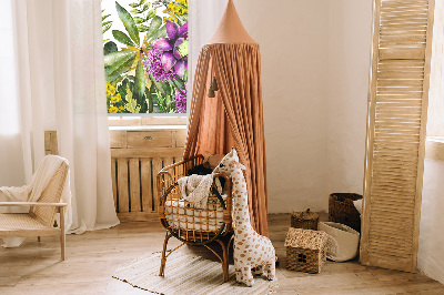 Store fenêtre intérieur fleurs