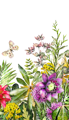 Store fenêtre intérieur fleurs