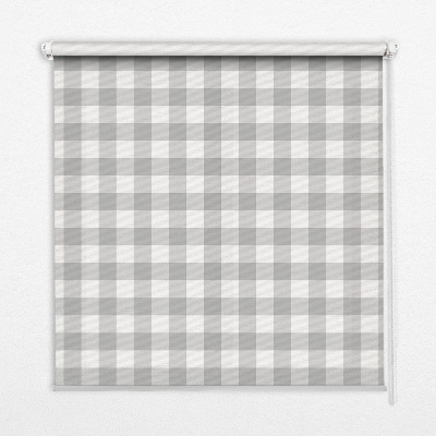 Store fenêtre intérieur en chèque gris