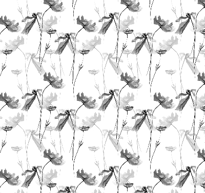 Store enrouleur occultant à fleurs dessinées