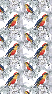 Store fenêtre intérieur oiseau coloré