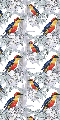 Store fenêtre intérieur oiseau coloré