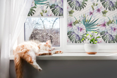 Store enrouleur occultant fleurs