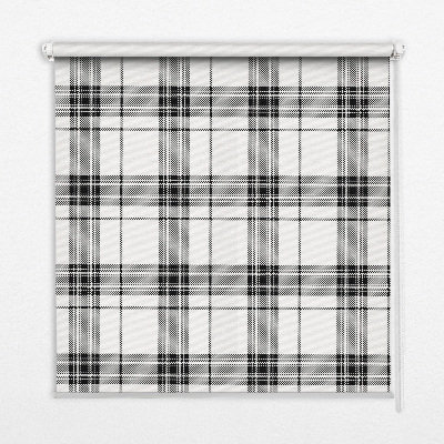 Store occultant fenêtre tartan gris