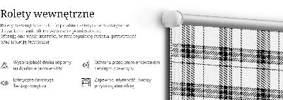 Store occultant fenêtre tartan gris