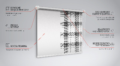 Store occultant fenêtre tartan gris