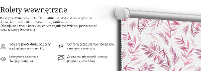 Store occultant fenêtre feuilles roses