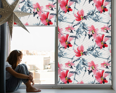 Store enrouleur occultant à fleurs