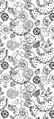 Store occultant avec motif de fruits dessinés
