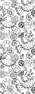Store occultant avec motif de fruits dessinés