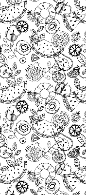 Store occultant avec motif de fruits dessinés