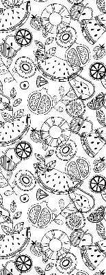 Store occultant avec motif de fruits dessinés