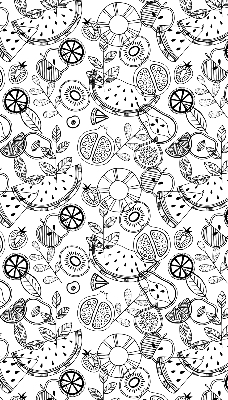 Store occultant avec motif de fruits dessinés