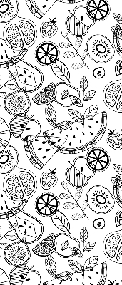 Store occultant avec motif de fruits dessinés
