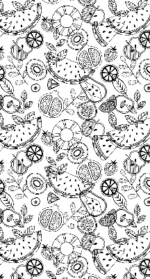 Store occultant avec motif de fruits dessinés