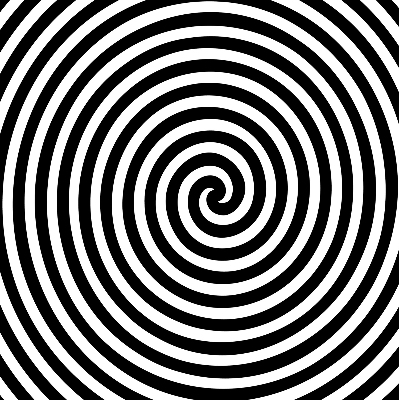 Store fenêtre intérieur cercle hypnotique