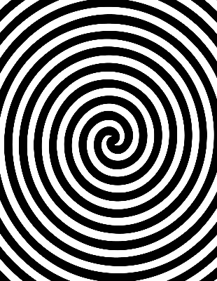 Store fenêtre intérieur cercle hypnotique