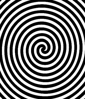Store fenêtre intérieur cercle hypnotique