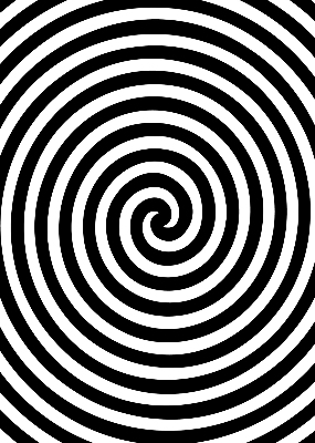 Store fenêtre intérieur cercle hypnotique