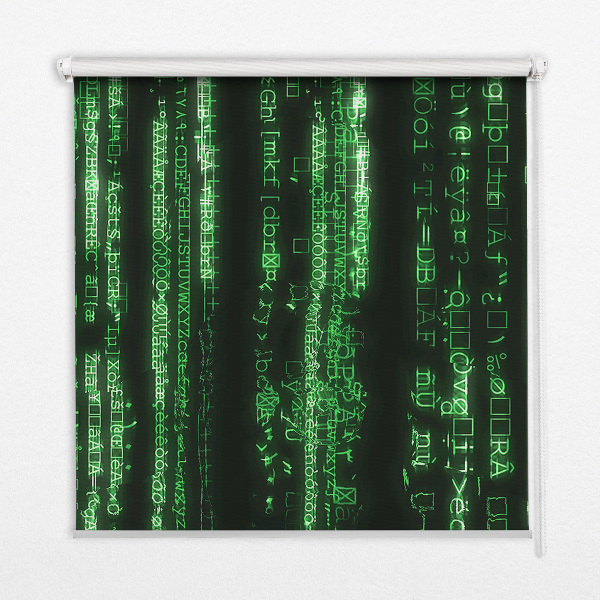 Store occultant fenêtre avec chiffres verts