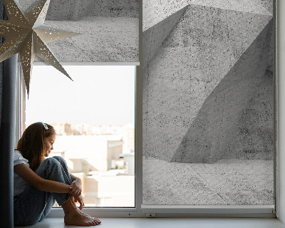 Store fenêtre intérieur en mur de pierre 3D
