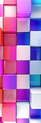 Store occultant fenêtre cubes 3D colorés