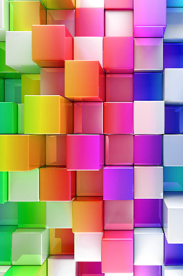Store occultant fenêtre cubes 3D colorés