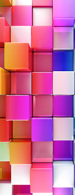 Store occultant fenêtre cubes 3D colorés