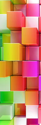 Store occultant fenêtre cubes 3D colorés