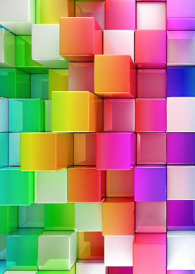 Store occultant fenêtre cubes 3D colorés