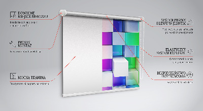Store occultant fenêtre cubes 3D colorés