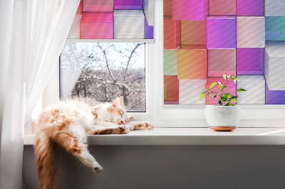 Store occultant fenêtre cubes 3D colorés