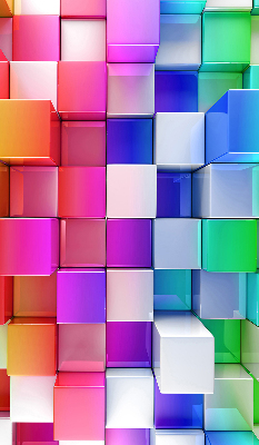 Store occultant fenêtre cubes 3D colorés