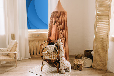 Store fenêtre intérieur vagues bleues