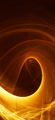 Store fenêtre intérieur abstraction orange