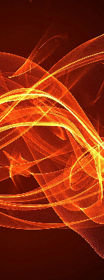 Store occultant fenêtre de couleur orange abstraite