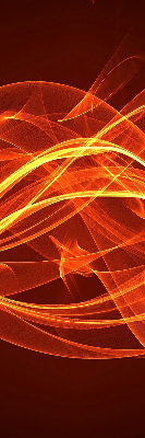 Store occultant fenêtre de couleur orange abstraite
