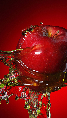 Store enrouleur occultant de couleur pomme avec finition arrosée d'eau