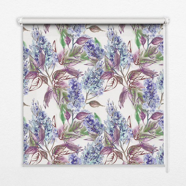 Store occultant fenêtre avec motif fleurs d'été