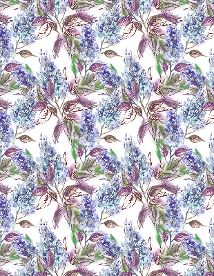 Store occultant fenêtre avec motif fleurs d'été