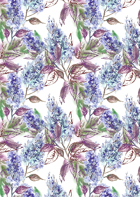 Store occultant fenêtre avec motif fleurs d'été