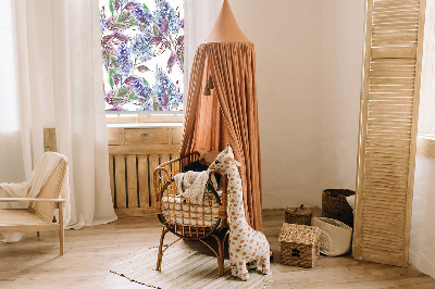 Store occultant fenêtre avec motif fleurs d'été