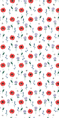 Store enrouleur occultant à fleurs de coquelicot